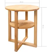 vidaXL Table d'appoint 40 x 50 cm Bois de chêne massif