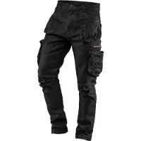 Neo Tools Pantalon de travail en denim noir à 5 poches, taille XL