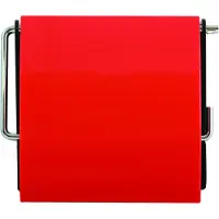 Spirella Porte Rouleau Papier Wc Mural PS et Acier chrom? Rouge