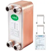Vevor Echangeur Thermique 1230MN34 Echangeur De Chaleur Thermique à 30 Plaques pour le refroidissement d'huile industrielle/les évaporateurs de réfrigérant/les condenseurs