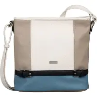 Tom Tailor Sac à bandoulière 'Marit' beige / crème / bleu-gris