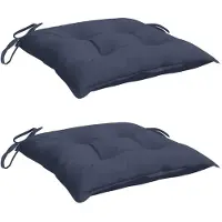 vidaXL Coussins de chaise lot de 2 bleu marine 50x50x7 cm tissu oxford