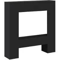vidaXL Bordure de cheminée Noir 81x18x82 cm Bois composite
