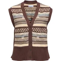 Object Cardigan marron / mélange de couleurs