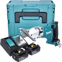 Makita DJS 800 RTJ Cisaille à fibrociment sans fil 18 V Brushless + 2x batterie 5,0 Ah + chargeur + Makpac