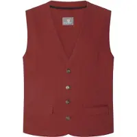 Jan Vanderstorm Regular Fit Veste rouge, Unicolore