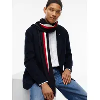 Tommy Hilfiger Écharpe bleu marine / rouge cerise / blanc