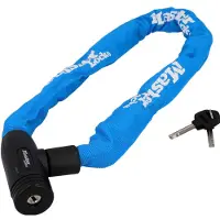 Master Lock chaîne en acier serrure à clé intégrée bleu 90 m