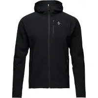 Black Diamond - Polaire extensible déperlante - M Coefficient Storm Full Zip Hoody Black - Taille L - Noir