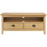 vidaXL Armoire TV Hill Range brun miel 110x40x47 cm Pin massif
