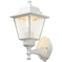 Konstsmide Ferro Applique murale en aluminium laqué blanc avec verre transparent