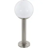 Eglo NISIA-C, Borne lumineuse extérieure, Acier inoxydable, Plastique, Acier inoxydable, IP44, I, Blanc