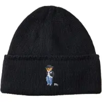 Ralph Lauren pour femme. 455P23854001 Bonnet Bear noir (OSFA), Casuel, Laine