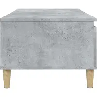 vidaXL Table basse gris béton 90x50x36,5 cm Bois composite