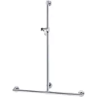 Keuco Main courante de douche PLAN CARE m Bsta 682/1263mm alu argenté/cuivré