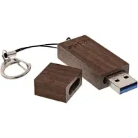 InLine woodstick Clé USB 3.0 (64 Go, USB-A), Clé USB, Marron