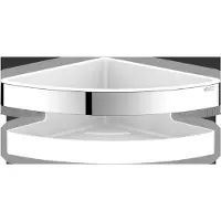 Keuco 12757010000 Compartiment synthétique pour coin de douche Chrome/blanc