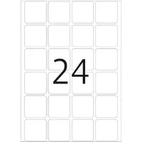 Herma - Papier - adhésif permanent - blanc - 24 x 24 mm 768 étiquette(s) (32 feuille(s) x 24) étiquettes
