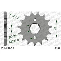 Afam Pignon avant standard en acier - 428
