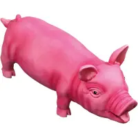 Flamingo Peluche en forme de cochon en latex, rose, 33 cm, pour chien