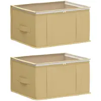 vidaXL : Boîtes de rangement avec fenêtre transparente, lot de 2, 37,5 L