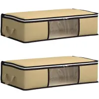 vidaXL : Boîtes de rangement avec fenêtre transparente sur le côté, lot de 2, 50,4 L