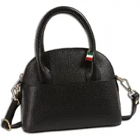 DrachenLeder Sac bandoulière Florence Damen, en cuir noir, dimensions 8x20x16 cm, référence OTF814S