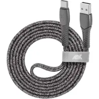 Rivacase PS 6102 GR12 Câble USB USB 2.0 1,2 m USB C USB A Gris