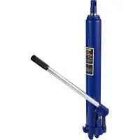Vevor Cric hydraulique long, capacité 8 tonnes/17363 lbs, avec pompe à piston unique et base de chape, cric manuel avec poignée, pour grues de garage/de magasin, mécanisme de levage motorisé, bleu