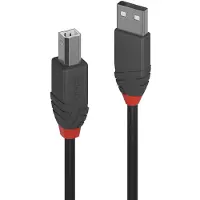 Lindy 36673 USB 2.0 Kabel Typ A/B Anthra Line M/M 2m