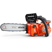 Vevor Tronçonneuse Thermique 25,4 cm³ 0,75 kW Scie à Chaîne Essence 2 Temps pour Coupe du Bois