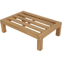 Vtwonen Relax Garten : Tabouret/Table d'appoint en bois d'acacia, couleur naturel/sable