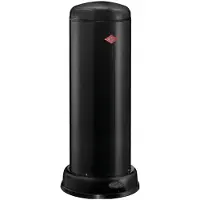 Wesco Collecteur de déchets à pédale Big Baseboy avec amortisseur, Collecteur de déchets, Poubelle, Poubelle, tôle d'acier, noir, 30 L, 134731-62