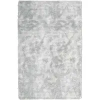 vidaXL Tapis Shaggy à poils longs NAVARRA gris argenté 130x200 cm