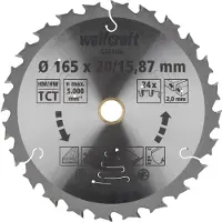 Wolfcraft 1 lame de scie circulaire sans fil HM ø165x20/15,87