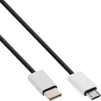 InLine - Câble USB - 24 pin USB-C (M) pour Micro-USB de type B (M) - USB 2.0 - 1.5 cm - noir