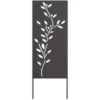 vidaXL Écran de confidentialité de jardin Floral Noir 50 x 140 cm