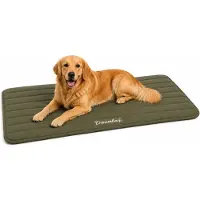 Flamingo Lit pour chien - coussin pour chat orthopédique Dreambay vert olive, très grand (XXL) - résistant à l'eau