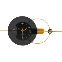 Sensahome Horloge murale Dublin - Horloge de luxe - Design exclusif - Grande horloge murale - Ø40 cm - Noir/Or