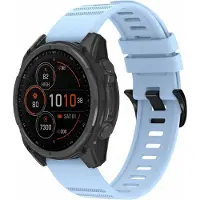 IMoshion QuickFit Stripe Bracelet en silicone - Connecteur Garmin 22 mm - Bleu clair