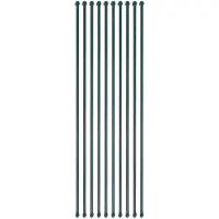 vidaXL Poteaux de jardin 1.5 m Metallgrün 10 Stcs