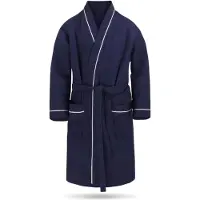 Normani Peignoir court 'Bali' marine / blanc