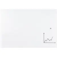 Franken tableau en verre design, 1.000 x 650 mm, blanc pur noir