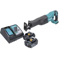 Makita DJR 186 RF Scie sabre sans fil 18 V + 2x Batteries 3,0 Ah + Chargeur