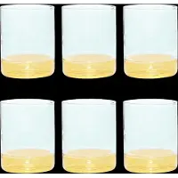 Hubsch Verres à boire jaunes - set de 6 pièces