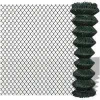 vidaXL -Netzzaun 1.5x15 m Stahlgrün