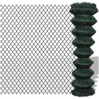 vidaXL -Netzzaun 1.5x25 m Stahlgrün