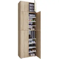 VCM XXL Armoire à chaussures en bois Armoire à chaussures Lona 9f A XXL Armoire à chaussures en bois Armoire à chaussures Lona 9f A