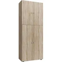 VCM XXL bois Grande armoire à chaussures Commode à chaussures Étagère à chaussures Bottes Grande Lona 5 compartiments
