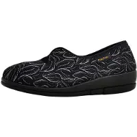 Fischer Markenschuh Chaussures de marque Fischer, chaussures pour femmes Dora, chaussons, noir, chaussures de loisirs
